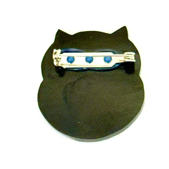 Inlaid Shell Owl Brooch - Mother of Pearl and Abalone Shell - Lee Sands? - Picture 4 of 4